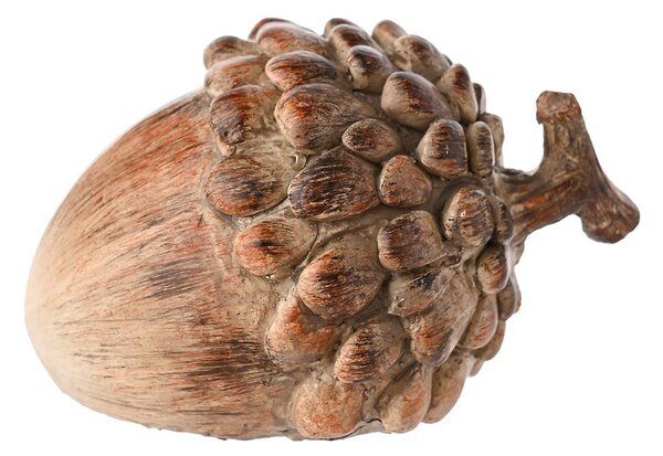 Wood Effect Resin Acorn Ornament Brown