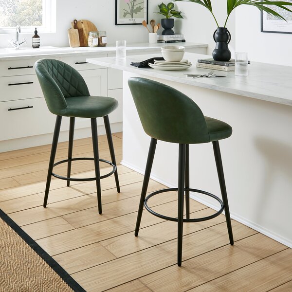 Astrid Bar Stool, Faux Leather