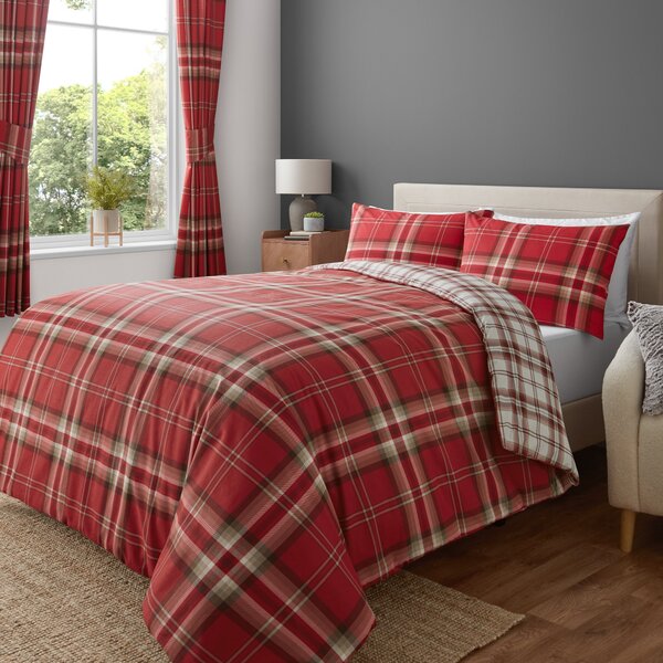 Catherine Lansfield Kelso Check Duvet Cover & Pillowcase Set