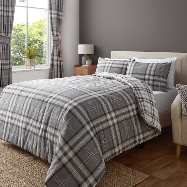 Catherine Lansfield Kelso Check Duvet Cover & Pillowcase Set