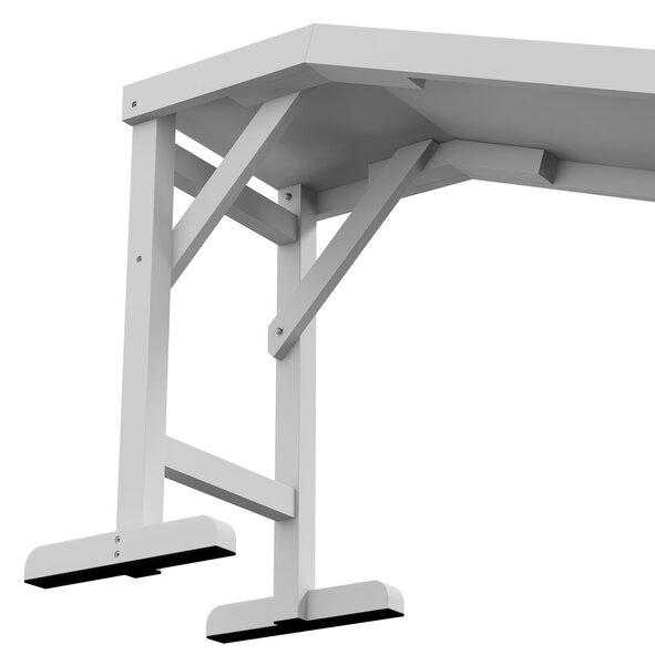 PawHut Pet Ramp for Dogs with Non-Slip Carpet and Top Platform - White & Grey