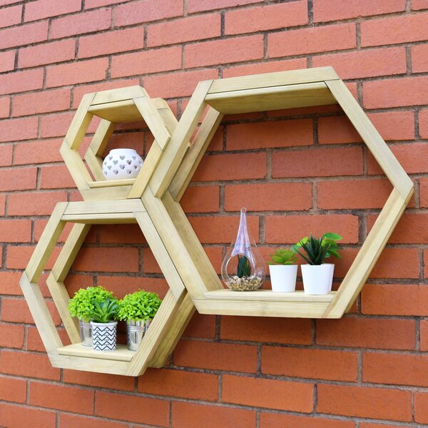 Set of 3 Honeycomb Shelves