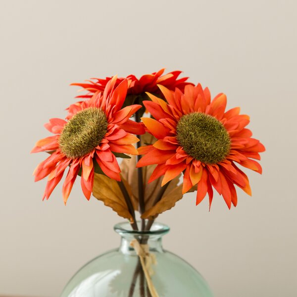 Artificial Orange Sundried Sunflower Bouquet