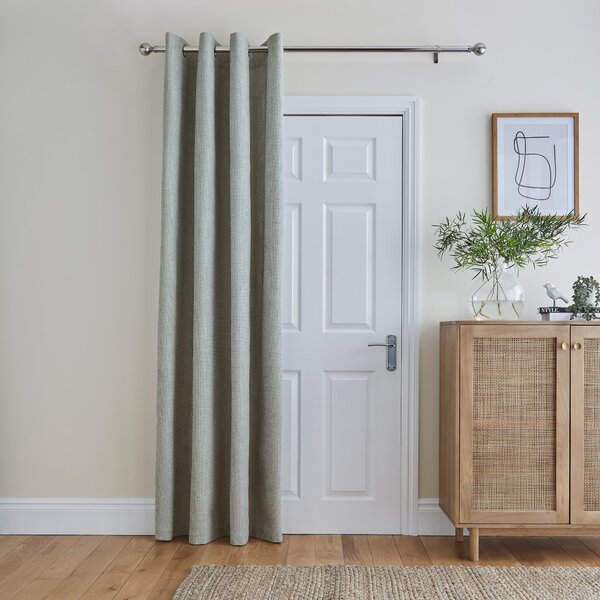 Ensley Chenille Thermal Eyelet Door Curtains