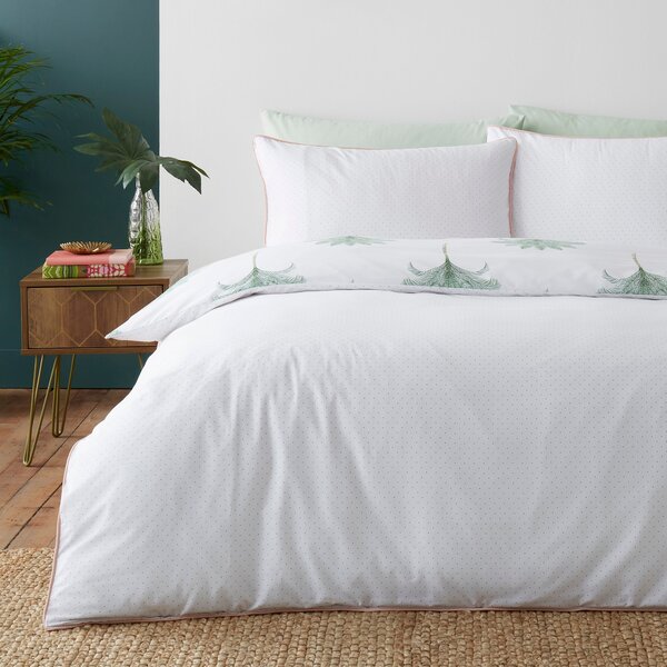 Palma Green Reversible Duvet Cover and Pillowcase Set