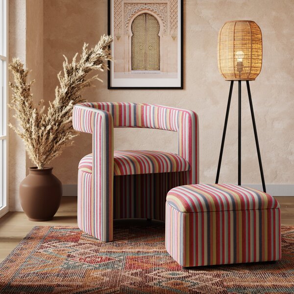 Tallie Woven Multi Stripe Occasional Chair