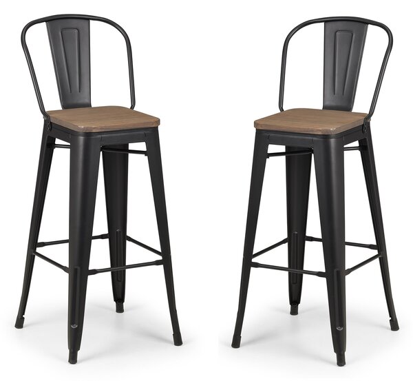 Grafton Set Of 2 Bar Stools, Metal