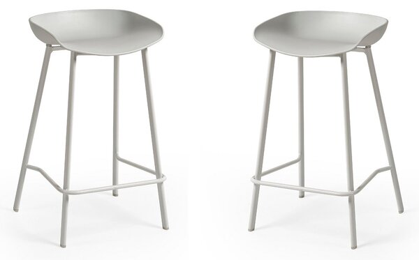 Renzo Set Of 2 Bar Stools, Metal