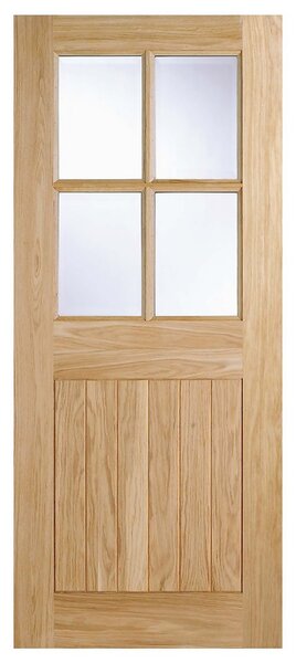 Cottage - 4 Lite Glazed Exterior Door - Oak - 1981 x 838 x 44mm