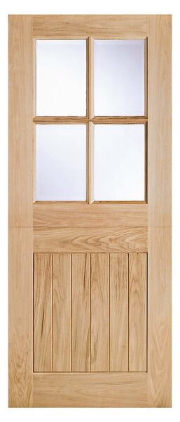 Cottage - Stable - 4 Lite - Glazed Exterior Door - Oak - 2032 x 813 x 44mm