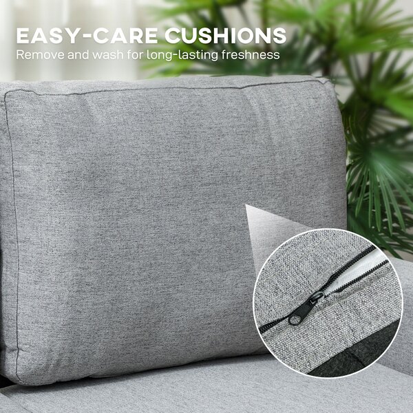 HOMCOM Three-Seater Storage Sofa Bed w/ Scratch Resistant Fabric, Grey Aosom UK