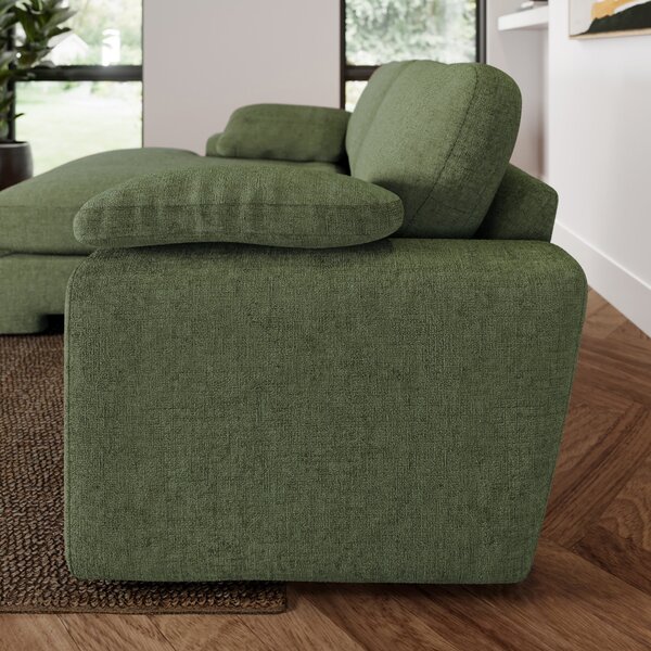 Magnus Soft Textured Chenille Corner Chaise Sofa