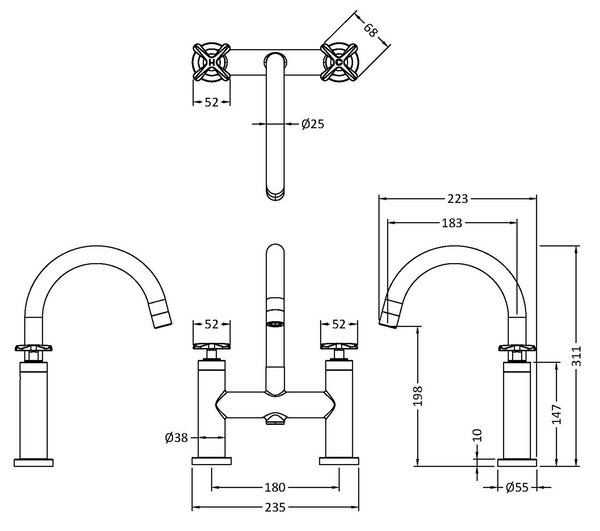 Aztec Bath Filler Tap