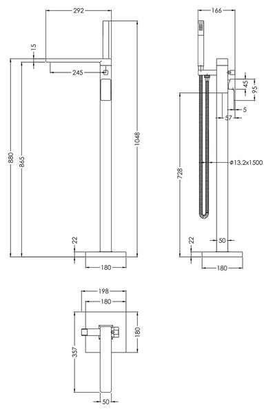 Windon Freestanding Bath Shower Mixer Tap