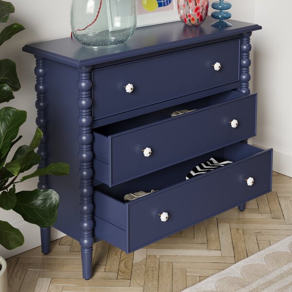 Pippin 3 Drawer Chest, Navy