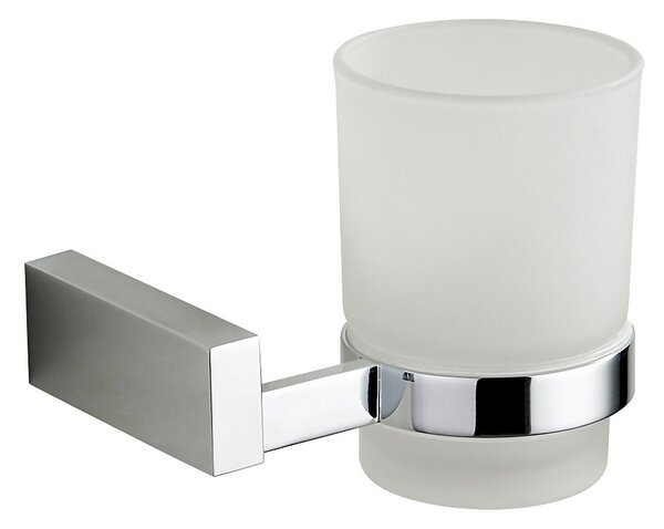 Bathstore Square Tumbler and Holder