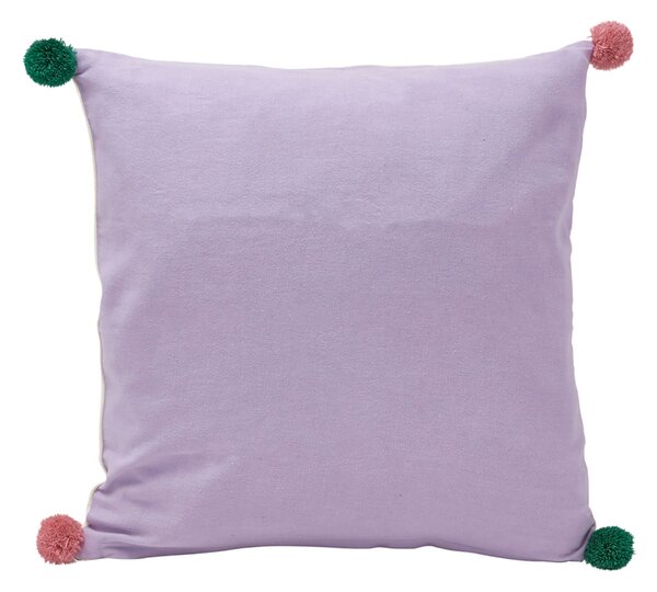 Raspberry Blossom Tufted Cotton Square Cushion