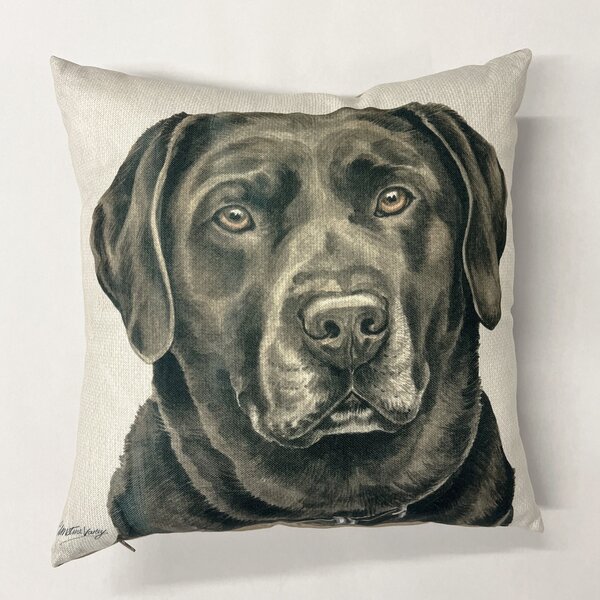 Christine Varley Chocolate Labrador Square Cushion