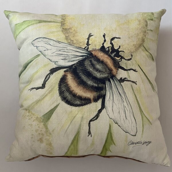 Christine Varley Bumble Bee Square Cushion