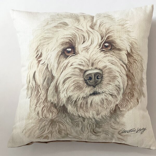 Christine Varley Cockerpoo Square Cushion