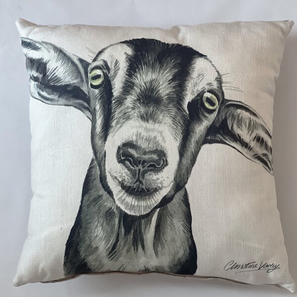 Christine Varley Goat Square Cushion