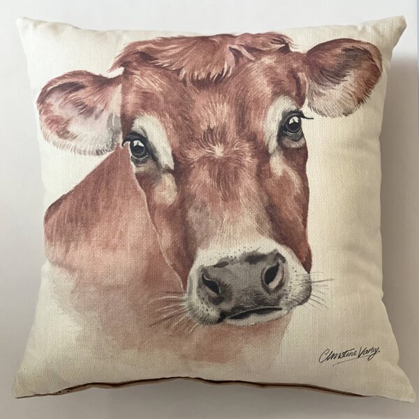 Christine Varley Jersey Cow Square Cushion