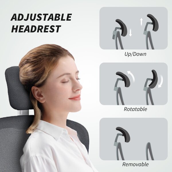 HOMCOM Mesh Back Office Chair, with Lumbar Support - Charcoal Grey