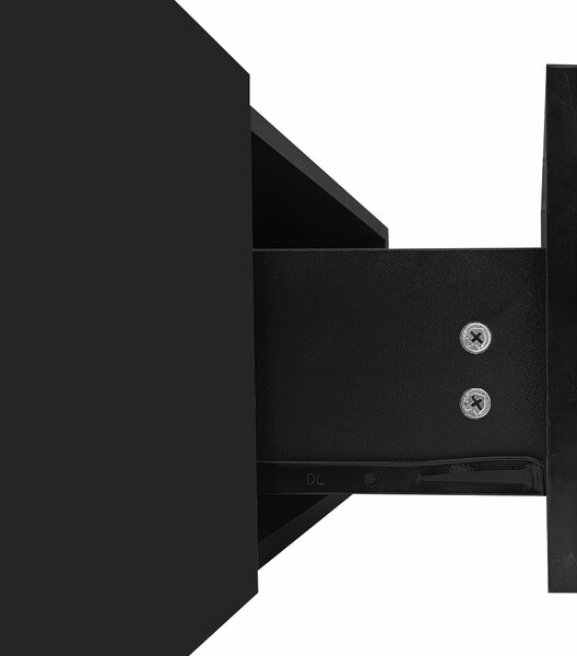 Modern TV Cabinet with LED Lighting and Storage Compartments, Durable TV Stand for Living Room, 170L x 33W x 33.5H cm, Black+Natural Aosom UK