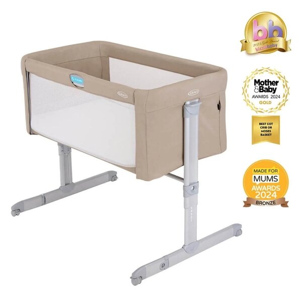 Graco Sweet2Sleep Bedside Crib - Oatmeal