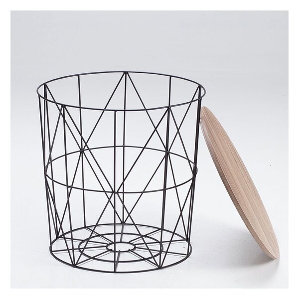 Playmo Cage Table Black With Oak Finish Top