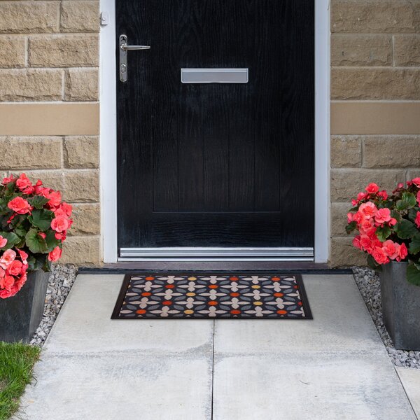 Scrape N Sorb Floral Geometric Outdoor Doormat