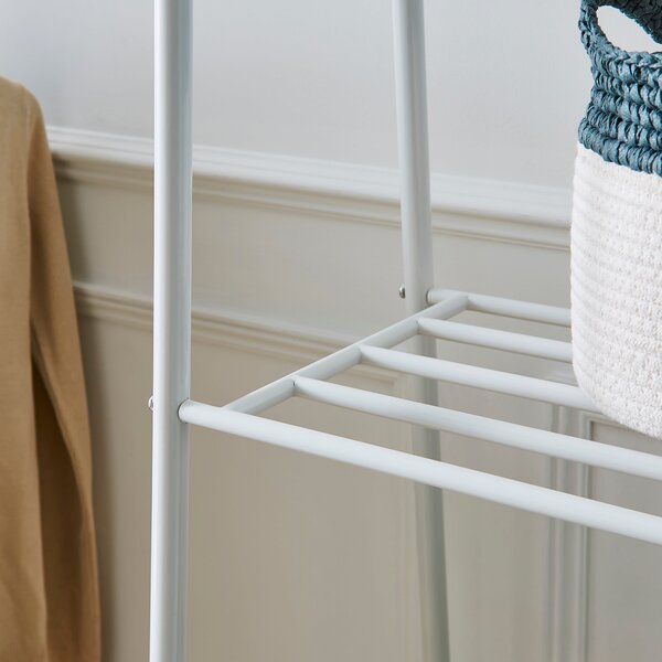 Multifunctional Metal Clothes Rail with Shelves