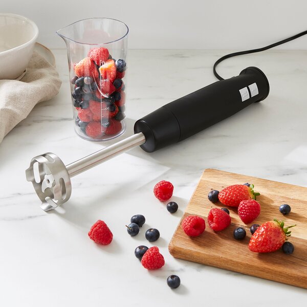 Matt Black Hand Blender & Whisk