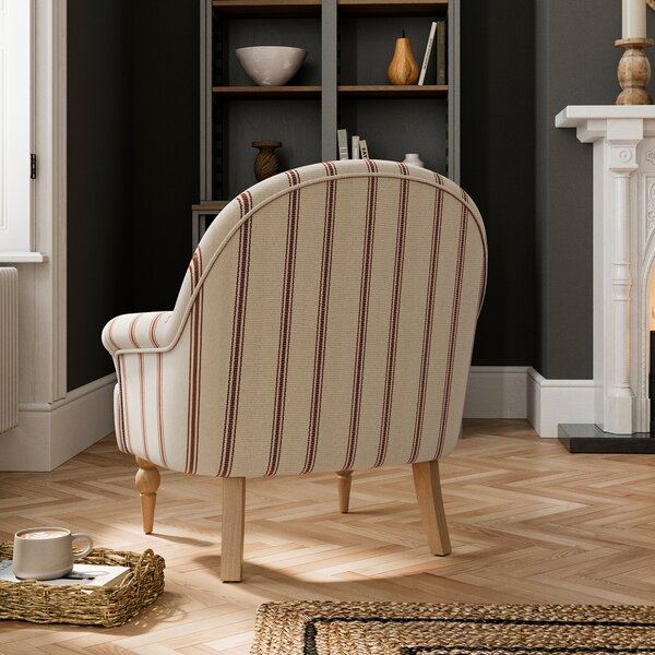 Petit Terracotta Folkstone Stripe Armchair