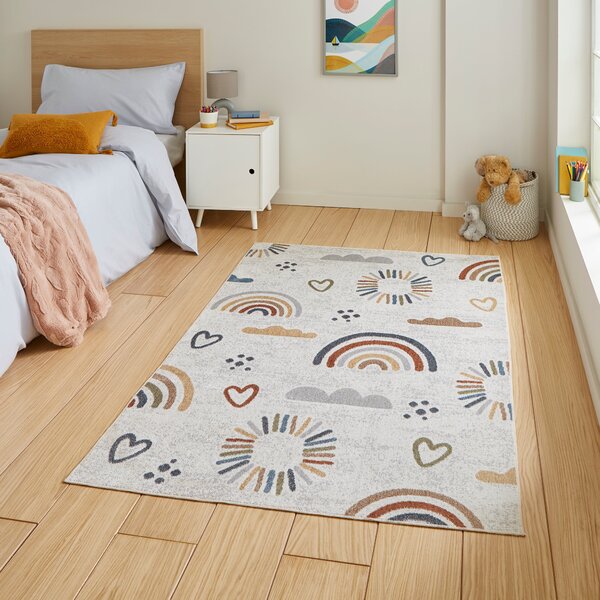 Vida Kids Recycled Rug Rainbow Sun