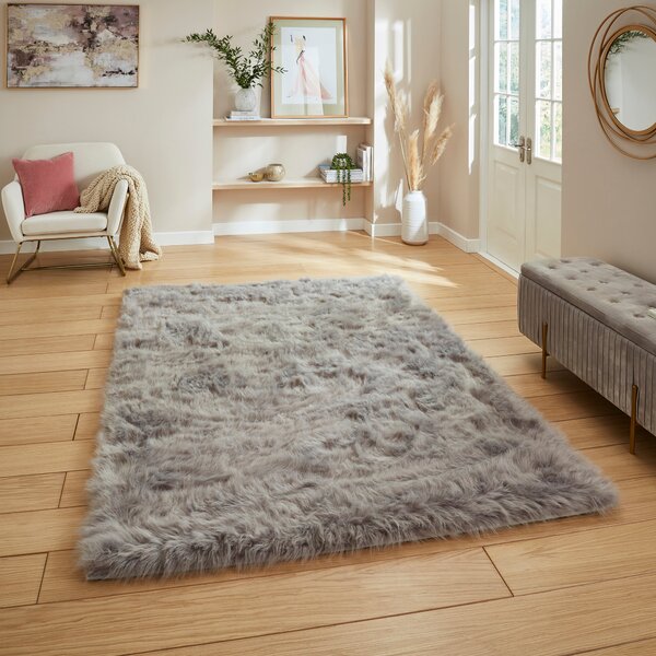 Polar Plush Shaggy Rug Grey