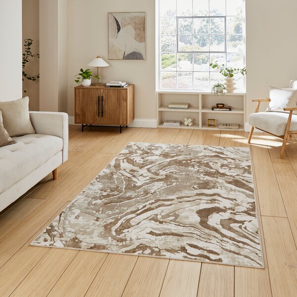 Tidal TL982 Metallic Effect Yarn Rug Beige