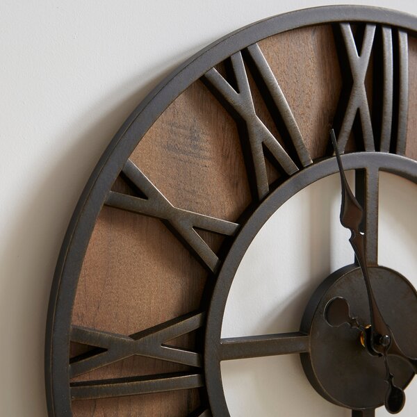 Fulton Industrial Skeleton Wall Clock