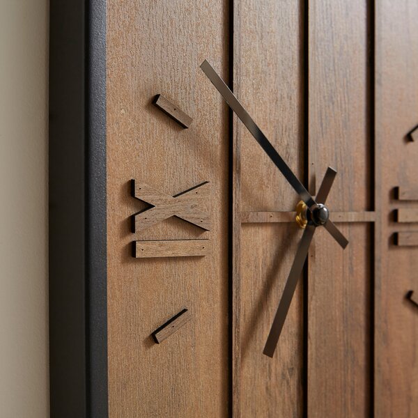 Fulton Industrial Rectangular Wall Clock