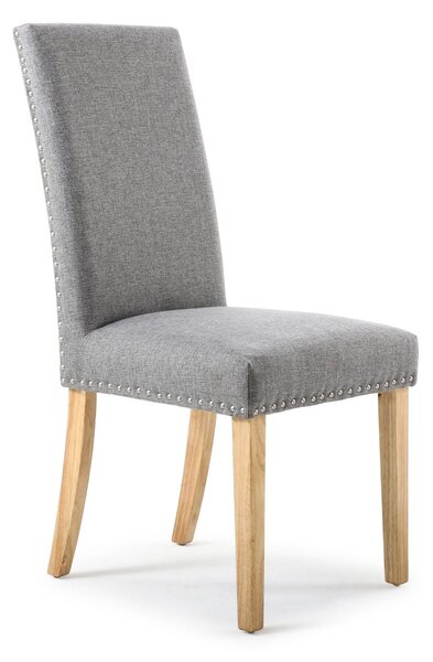 RivendelLisstud Detail Linen Effect Silver Grey Chair Legs