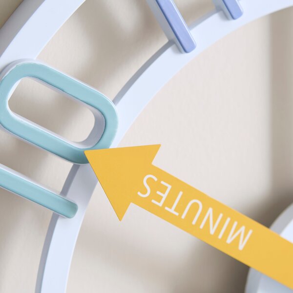 Pastel Skeleton Tell The Time Wall Clock