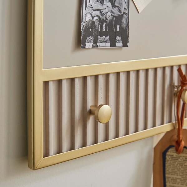 Modern Luxe Ribbed Magnetic Notice Board