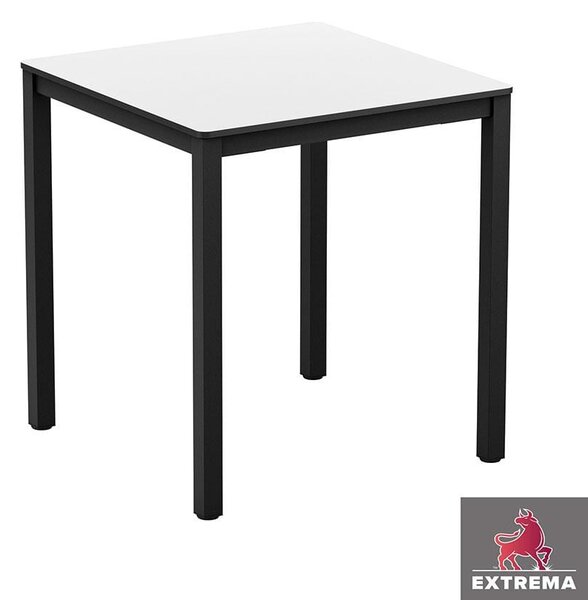 Erman White 4 Leg Table - Black - 69x69cm