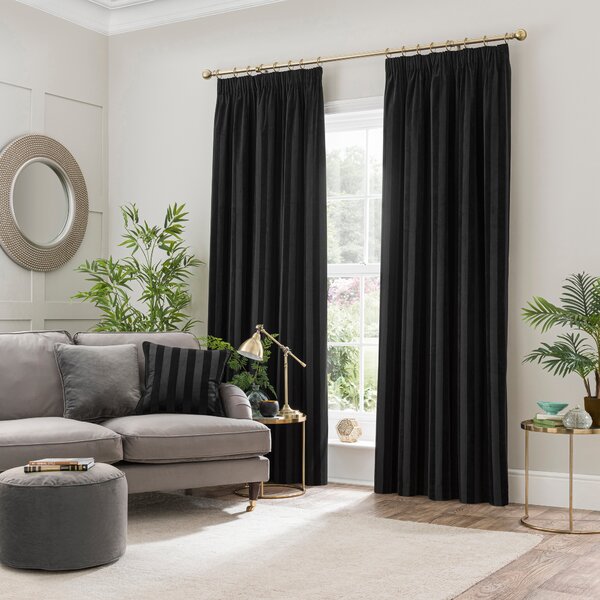 Milford Stripe Pencil Pleat Curtains