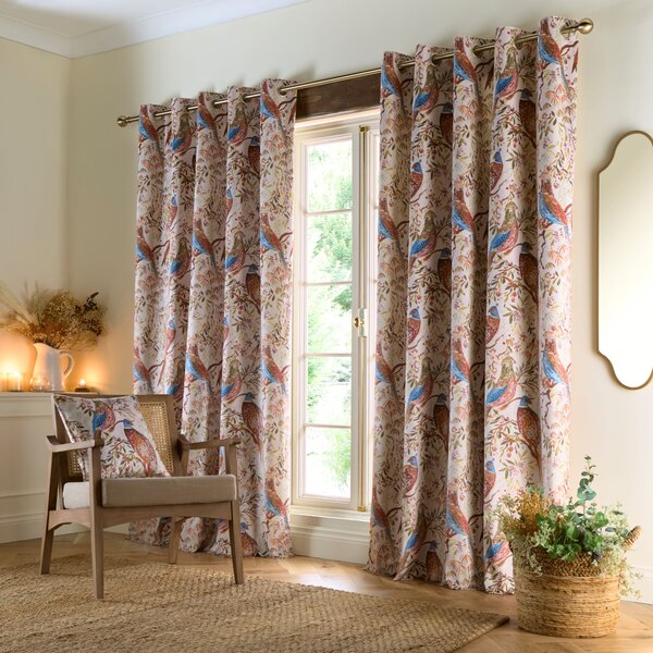 Woodland Pheasant Eyelet Curtains