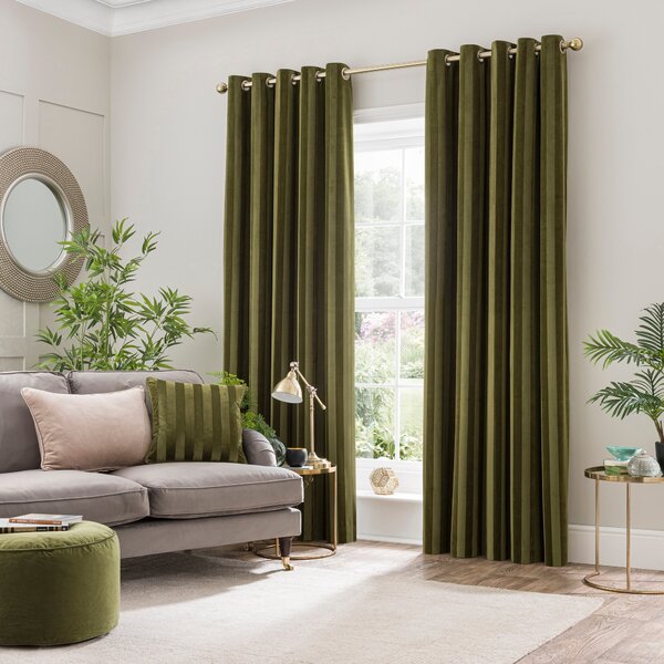 Milford Stripe Eyelet Curtains