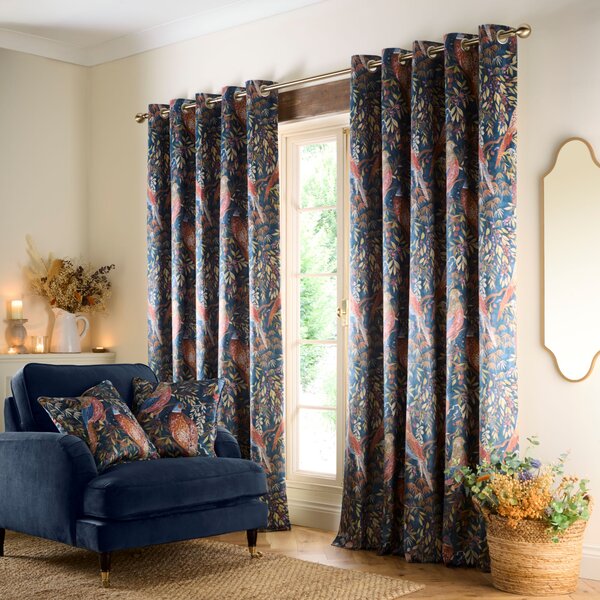 Woodland Pheasant Eyelet Curtains