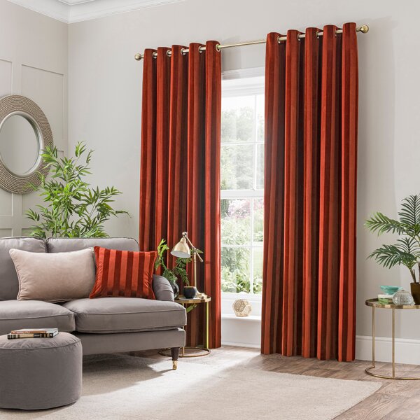 Milford Stripe Eyelet Curtains