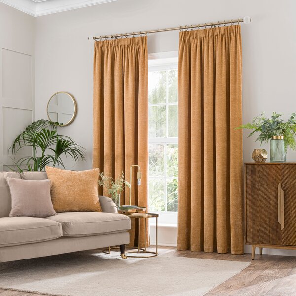 Vintage Chenille Pencil Pleat Curtains