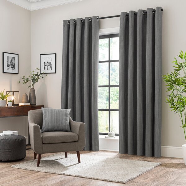 Neptune Textured Blackout Eyelet Curtains